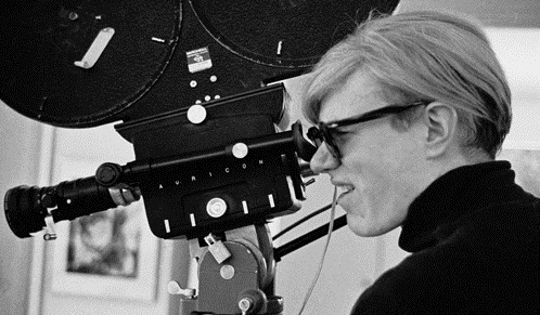 Warhol rodando una de sus películas