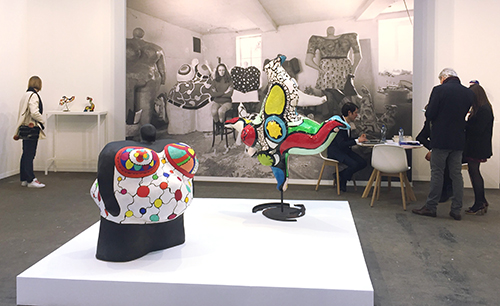 Esculturas de la artista Niki de Saint Phalle, de la galeria Mitterrand de París